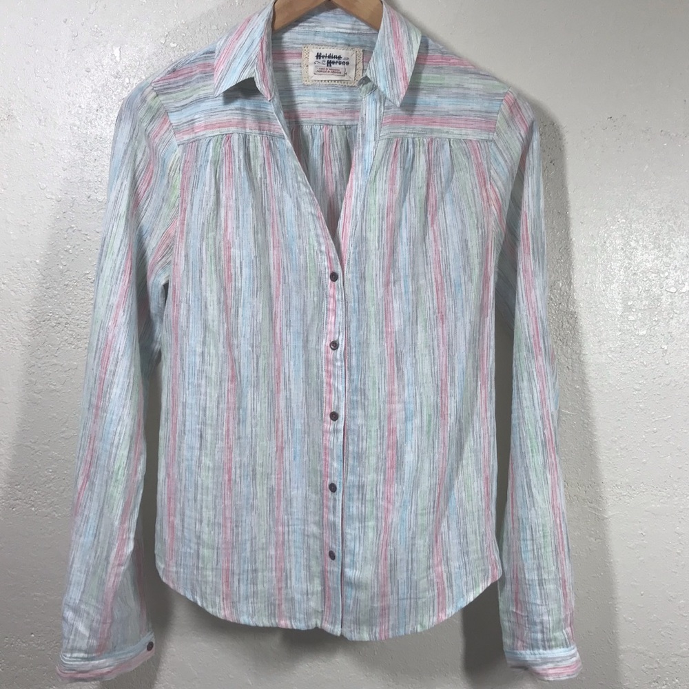 Anthropologie Holding Horses Button Down Western